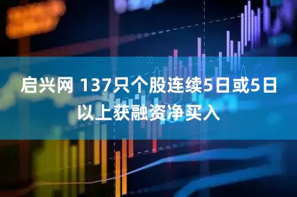 启兴网 137只个股连续5日或5日以上获融资净买入